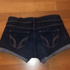 Hollister Blue denim short-short low rise shorts